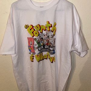 CUSTOM BLM “Da Fourth of Whateva” White Tee